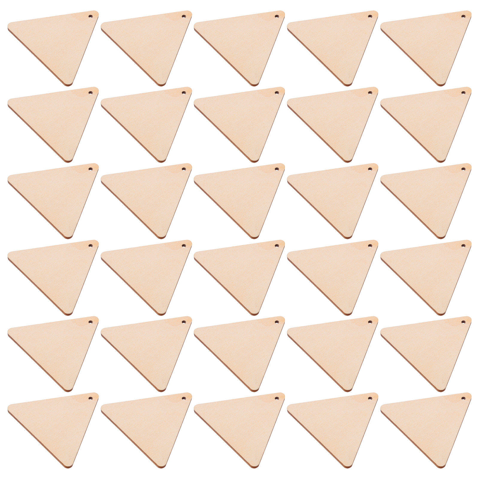 Embellish Craft - 100Pcs Wooden Triangle Decor Pieces 60Mm