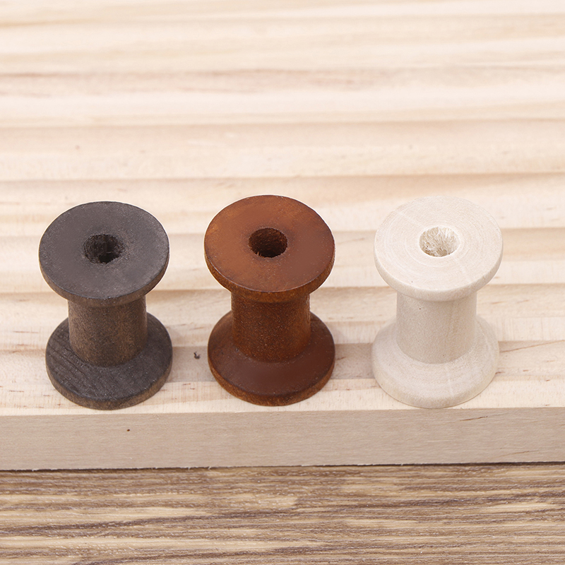 10Pc Vintage Wooden Spools DIY - Organza Ribbon Spool 评论和价格