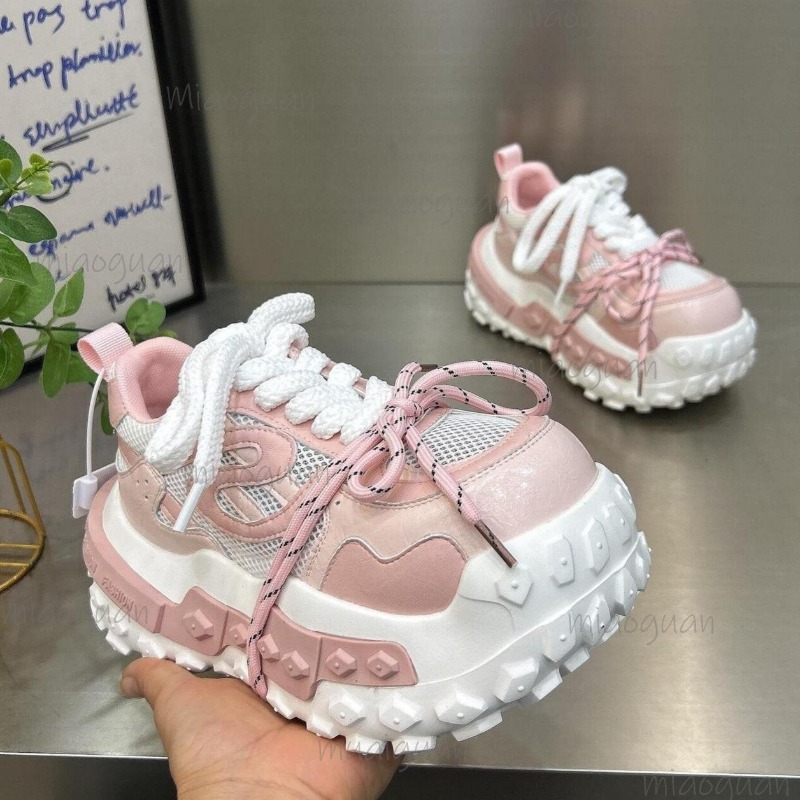 Women's Chunky Platform Dad Sn - Guipure Lace Panel 评论和价格