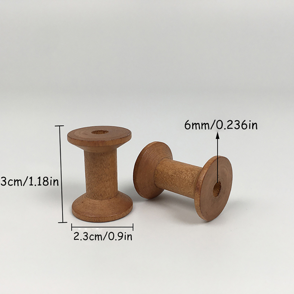 10/20Pcs Mini Wooden Bobbins E - Organza Ribbon Spool 评论和价格