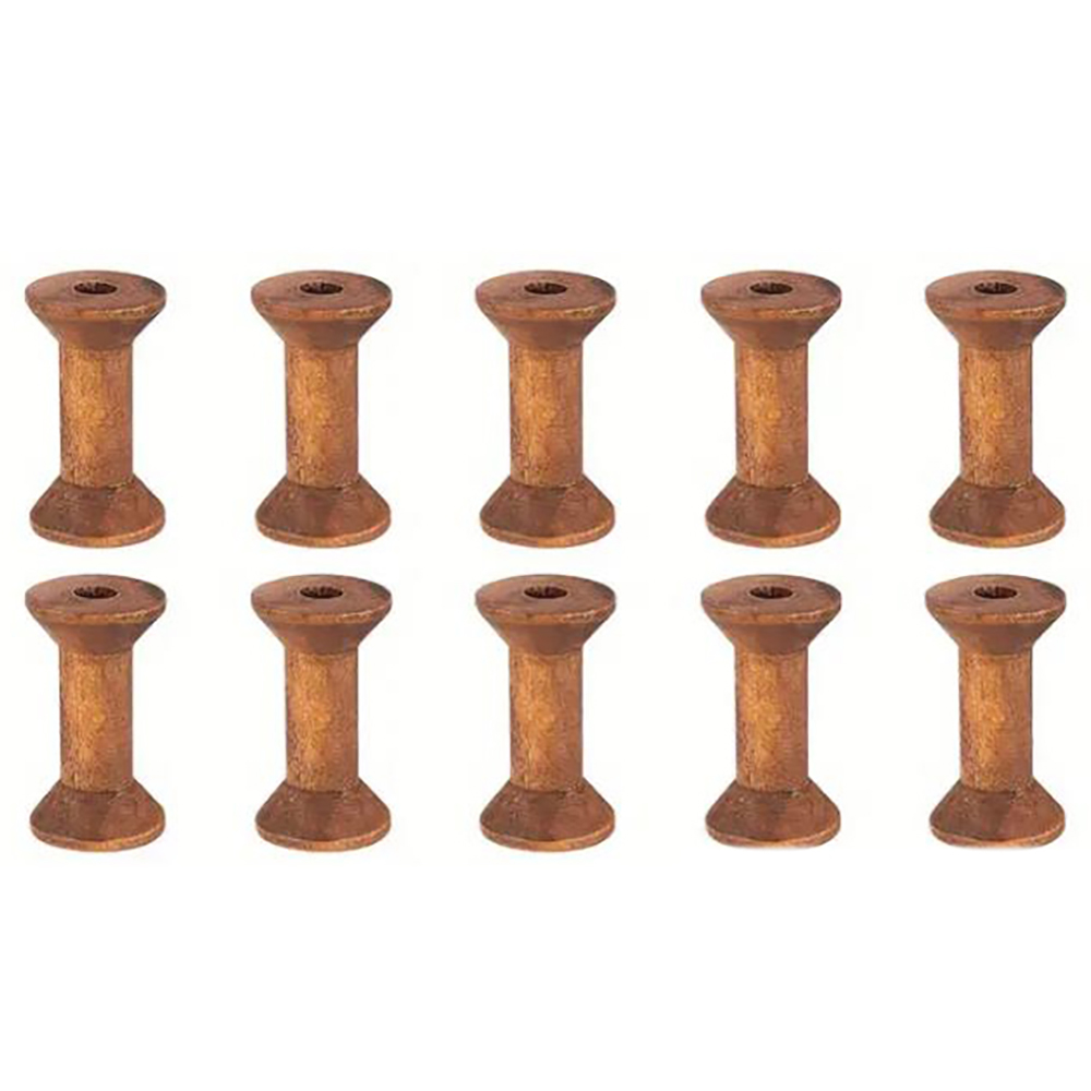 10/20Pcs Mini Wooden Bobbins E - Organza Ribbon Spool 评论和价格