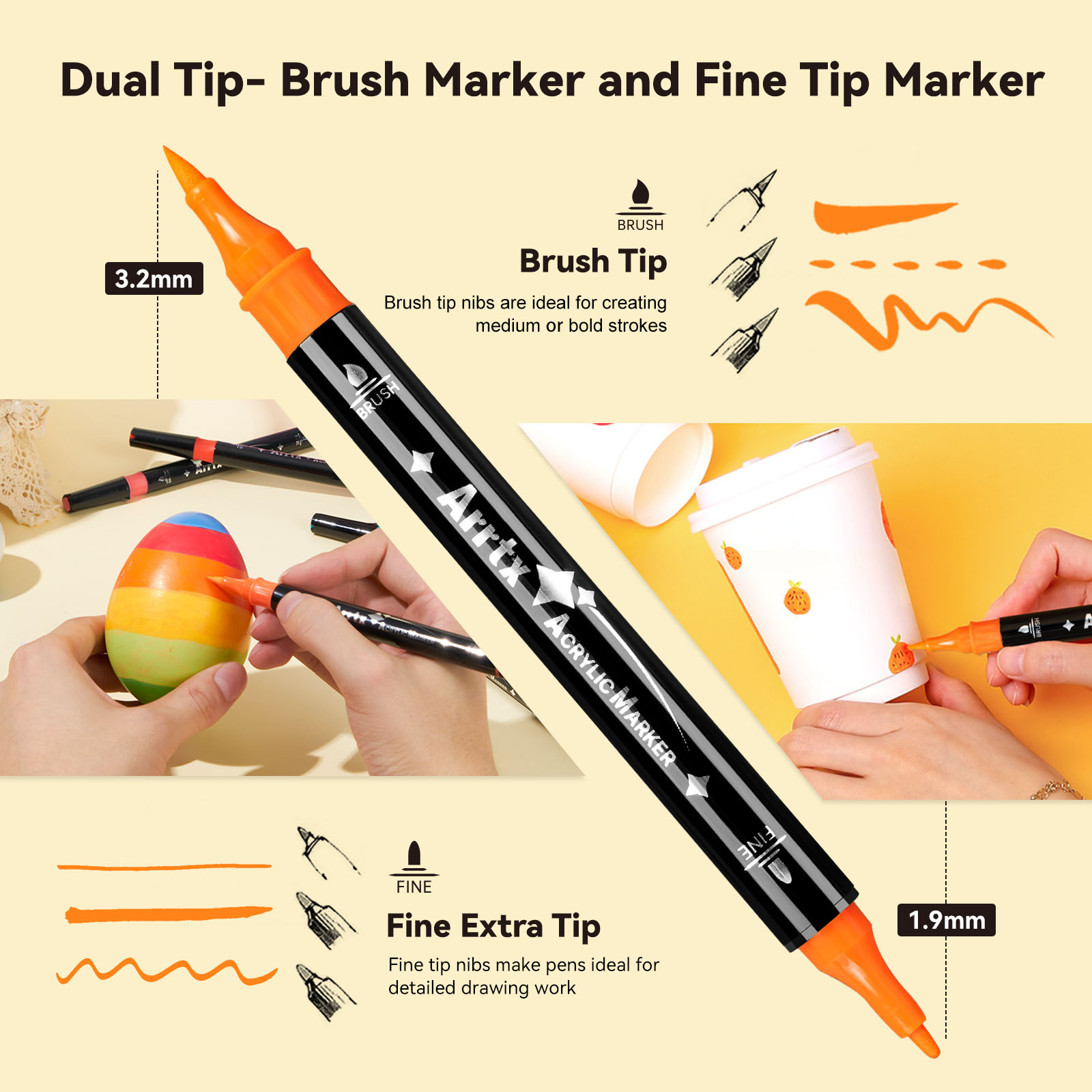 Arrtx 64 Colors Acrylic Paint  - Copic Marker Classic 评论和价格