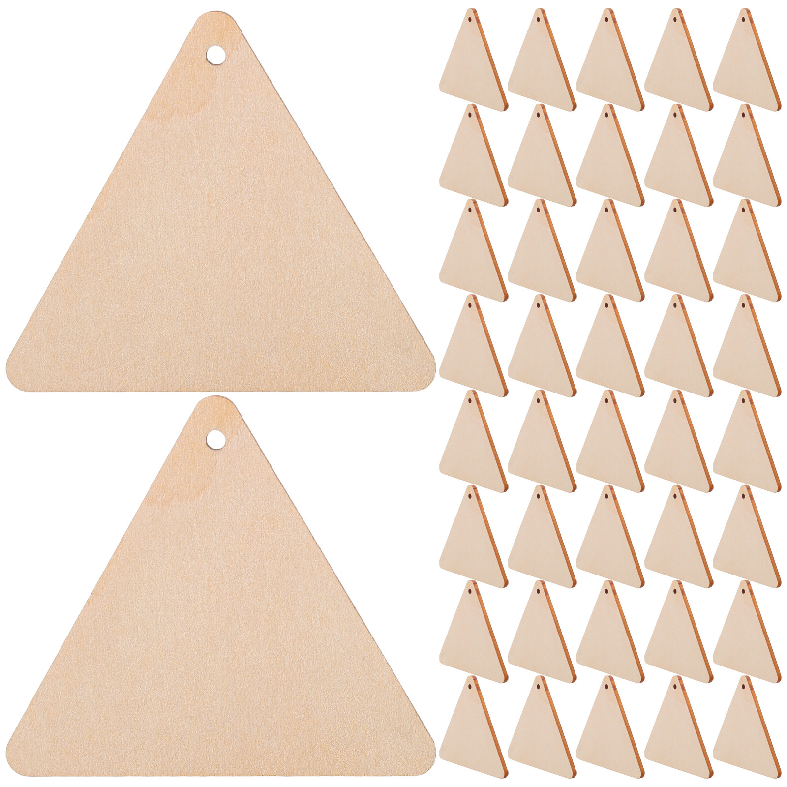 100Pcs Wooden Triangle Decor P - Embellish Craft 评论和价格