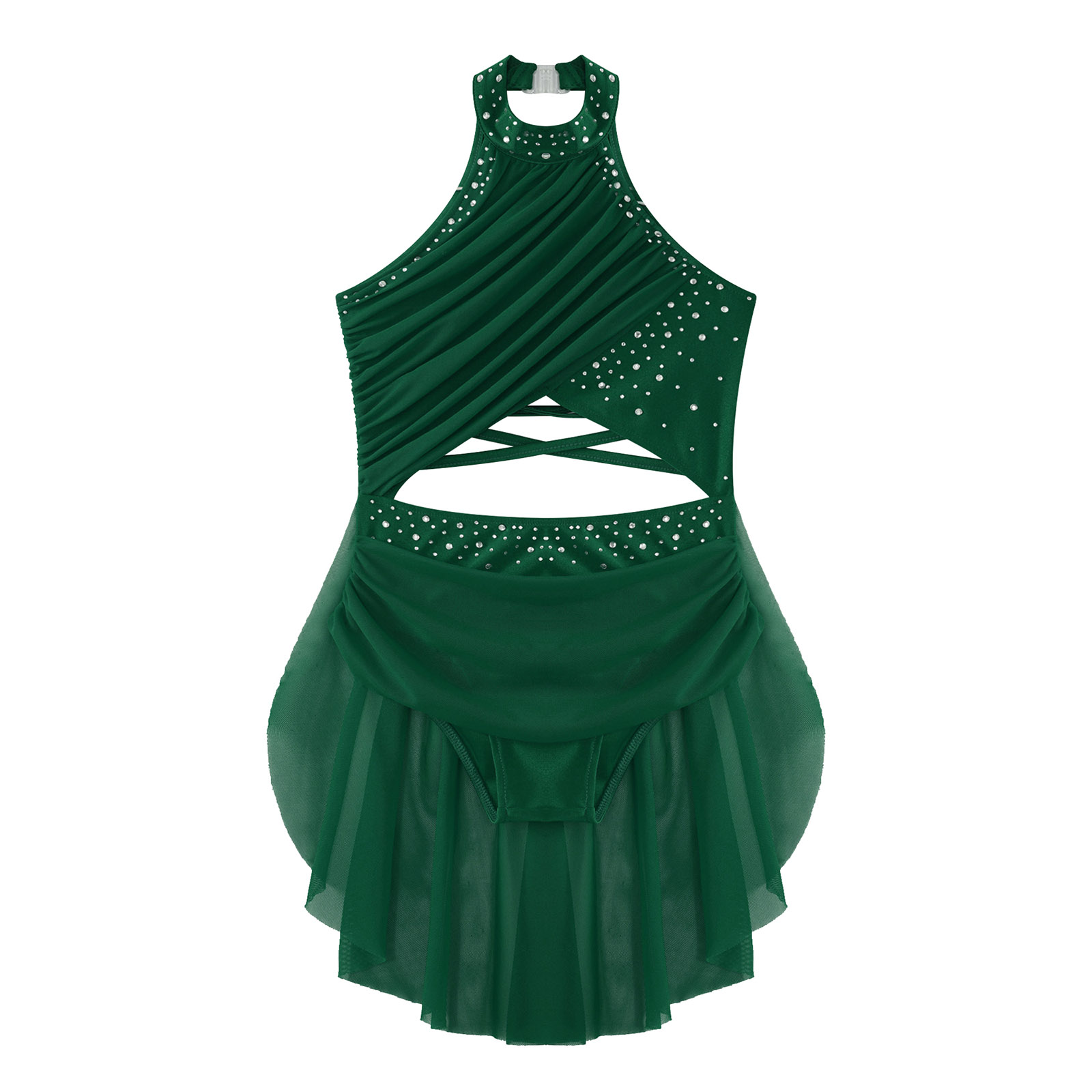 Girls Lyrical Dance Dress Rhin - Rhinestone Banding Trim 评论和价格